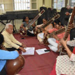 Shri Prabhakar Kulkarni Giving sitar Lessons