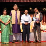 from L to R - Smt.Suneera Kasliwal Vyas, Pt.Vidyadhar Vyas,Shri Subhash Vyas and Pt.Chiman Abhaynkar