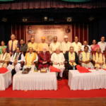 Pt.Vidyadhar Vyas,Smt.Suneera Kasliwal Vyas,Shri Subhash Vyas with Guests of Honour, Heads of Music Institutions,veteran music teachers