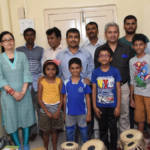 Tabla students with Shri Govind Kalsekar